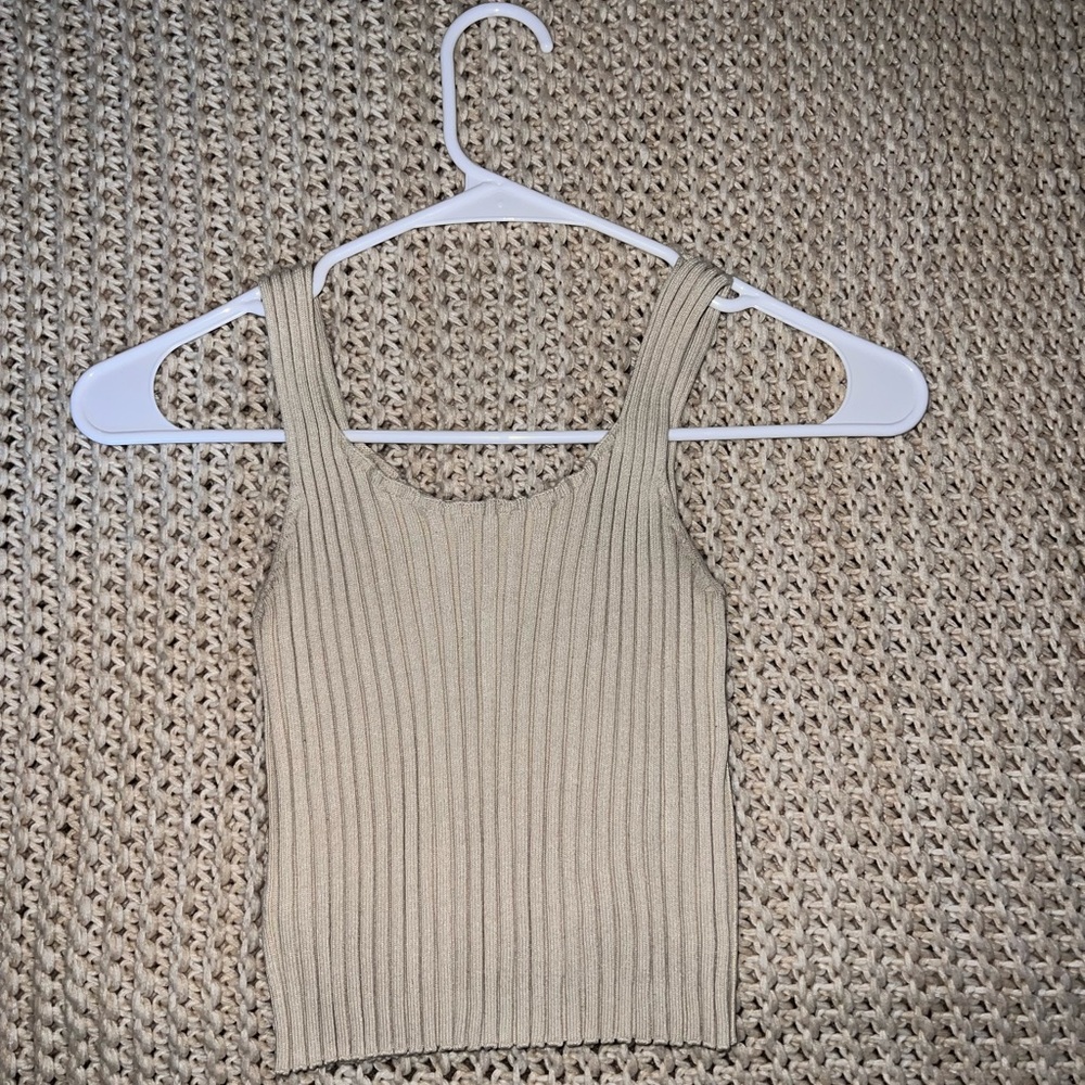 Amazon Ribbed Tan Tank Top